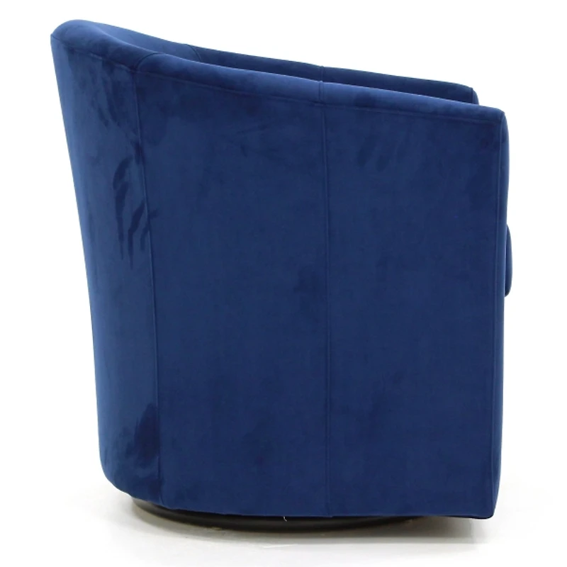 Chloe Royal Blue Upholstered Swivel Chair