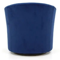 Chloe Royal Blue Upholstered Swivel Chair