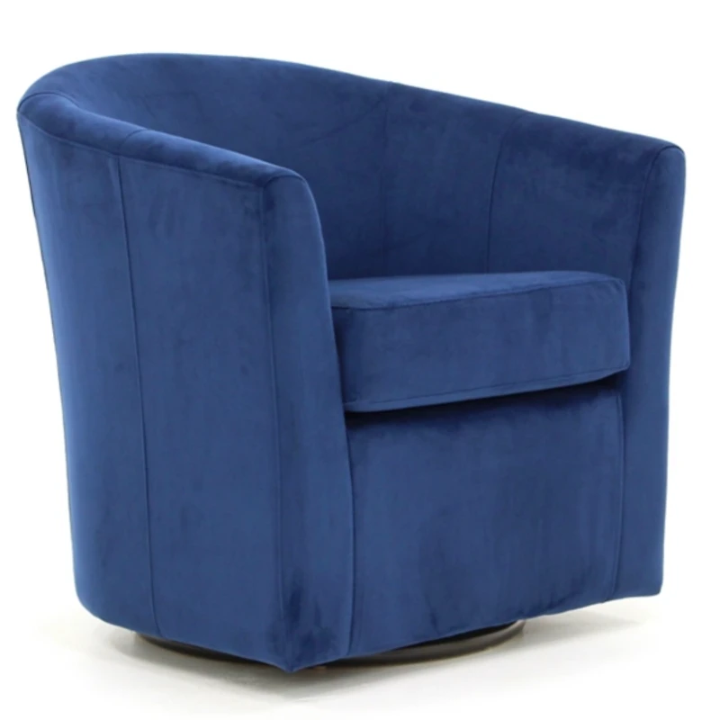 Chloe Royal Blue Upholstered Swivel Chair