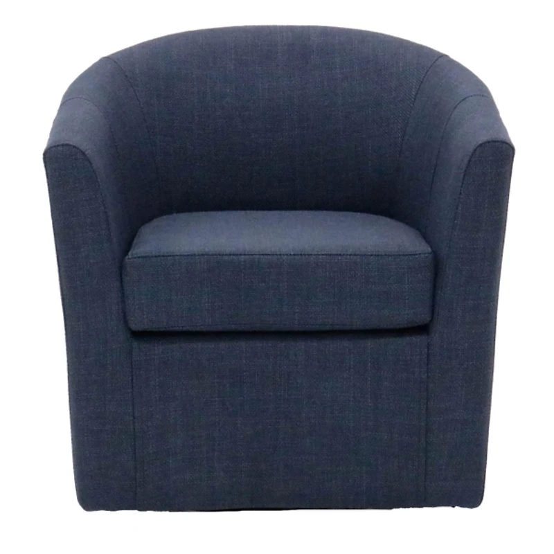 Chloe Navy Upholstered Swivel Chair