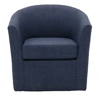Chloe Navy Upholstered Swivel Chair