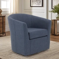 Chloe Cobalt Upholstered Swivel Chair