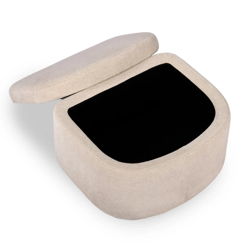 Bexley Natural Upholstered Chair & Ottoman Set