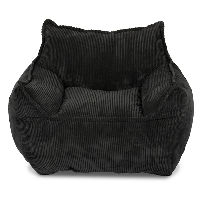 Dark Gray Channel Tufted Comfy Foam Lounge Chair