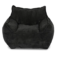 Dark Gray Channel Tufted Comfy Foam Lounge Chair