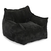 Dark Gray Channel Tufted Comfy Foam Lounge Chair