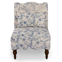 Margot Blue Floral Slipper Accent Chair