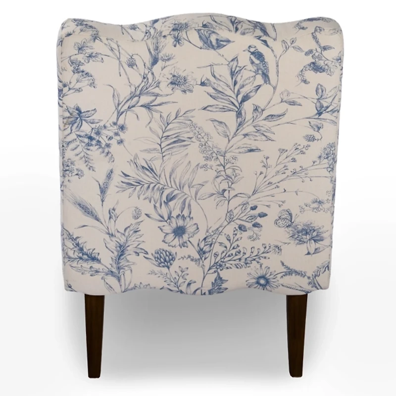 Margot Blue Floral Slipper Accent Chair