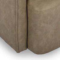 Aiden Stone Faux Leather Swivel Chair