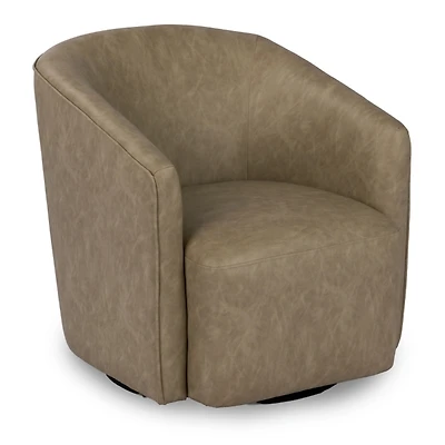 Aiden Stone Faux Leather Swivel Chair