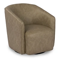 Aiden Stone Faux Leather Swivel Chair