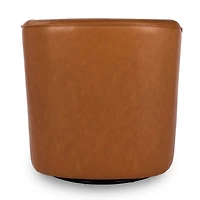 Aiden Caramel Faux Leather Swivel Chair