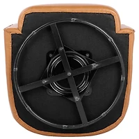 Aiden Caramel Faux Leather Swivel Chair