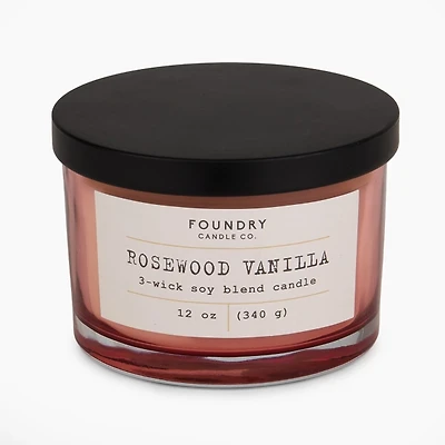 Rosewood Vanilla Typewriter 3-Wick Jar Candle