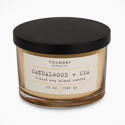 Sandalwood & Sea Typewriter -Wick Jar Candle