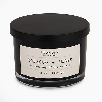 Tobacco & Amber Typewriter 3-Wick Jar Candle