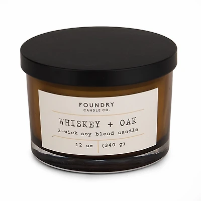 Whiskey & Oak Typewriter 3-Wick Jar Candle