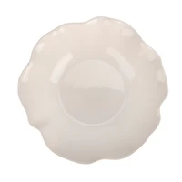 Small White Wavy Beaded Serving Bowl