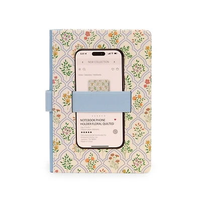 Floral Quilted Notebook Phone Holder