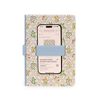 Floral Quilted Notebook Phone Holder