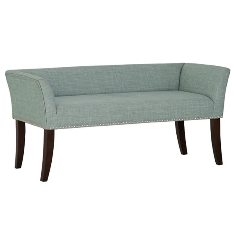 Wellburn Blue Upholstered Bench
