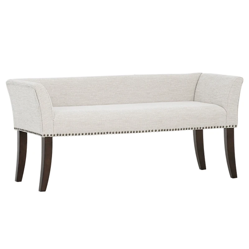 Wellburn Ivory Upholstered Bench