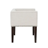 Wellburn Ivory Upholstered Bench