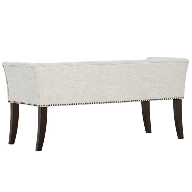 Wellburn Ivory Upholstered Bench