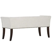 Wellburn Ivory Upholstered Bench