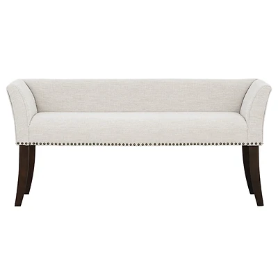 Wellburn Ivory Upholstered Bench