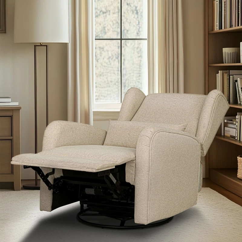 Candace Beige Power Recliner with USB Ports