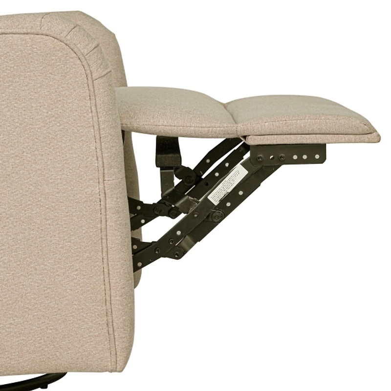 Candace Beige Power Recliner with USB Ports