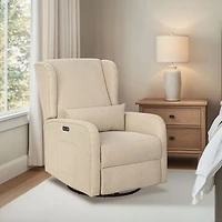 Candace Beige Power Recliner with USB Ports