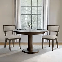 Marie Gray Upholstered Dining Chairs, Set of 2