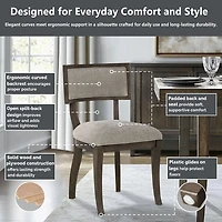 Marie Gray Upholstered Dining Chairs, Set of 2