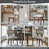 Marie Gray Upholstered Dining Chairs, Set of 2