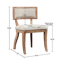 Marie Gray Upholstered Dining Chairs, Set of 2