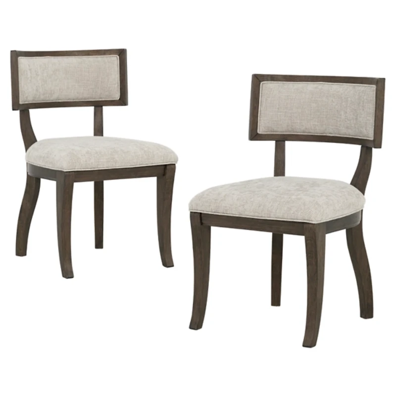 Marie Gray Upholstered Dining Chairs, Set of 2