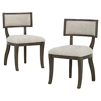 Marie Gray Upholstered Dining Chairs, Set of 2