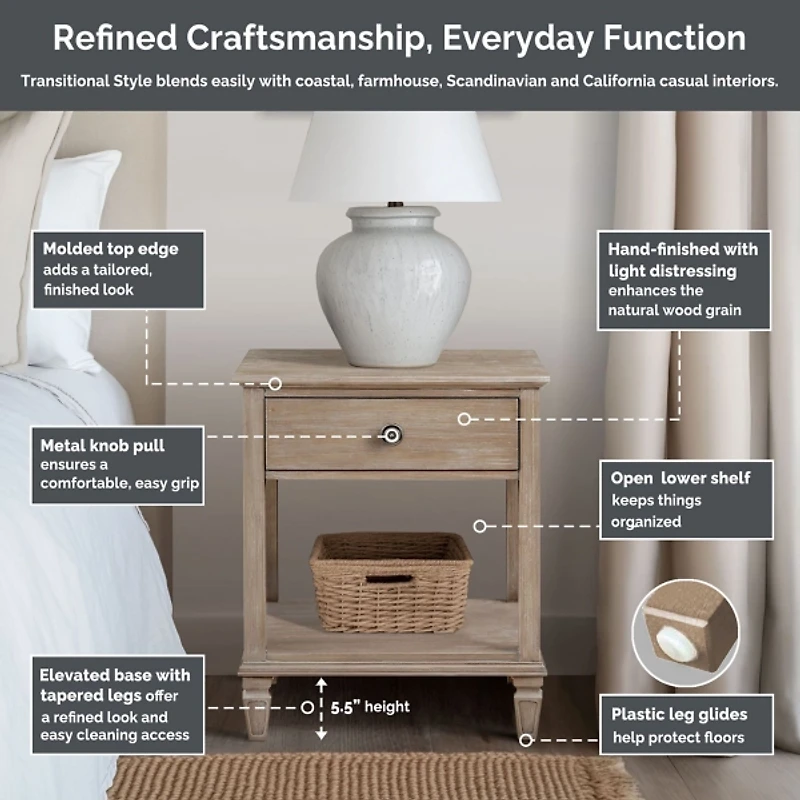 Victoria Wood Nightstand