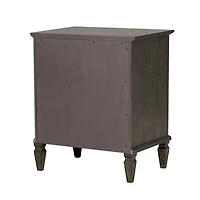 French Brown Wood Victoria Nightstand