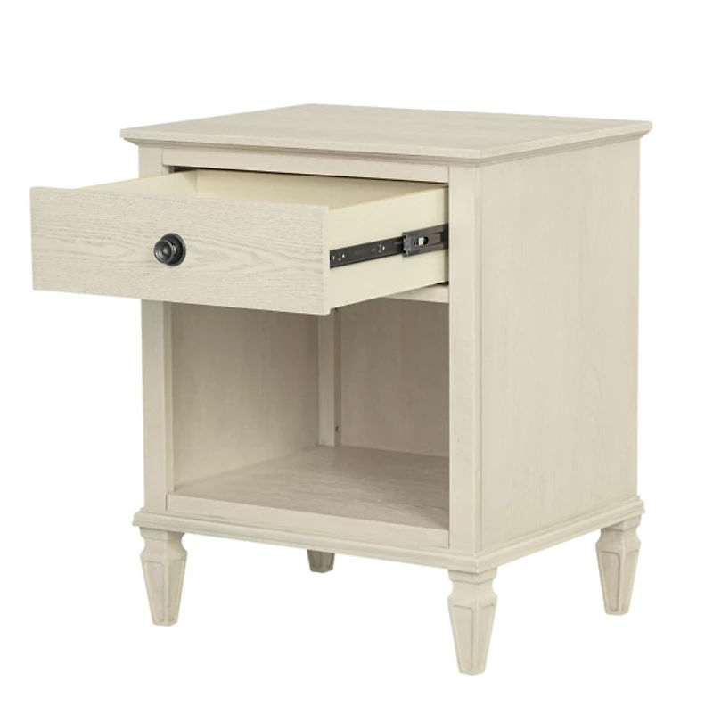 French Ivory Wood Victoria Nightstand