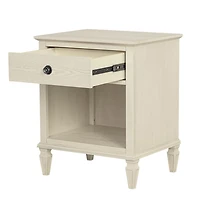 French Ivory Wood Victoria Nightstand