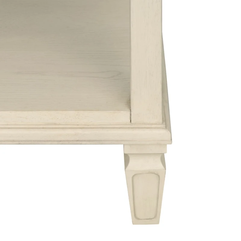 French Ivory Wood Victoria Nightstand