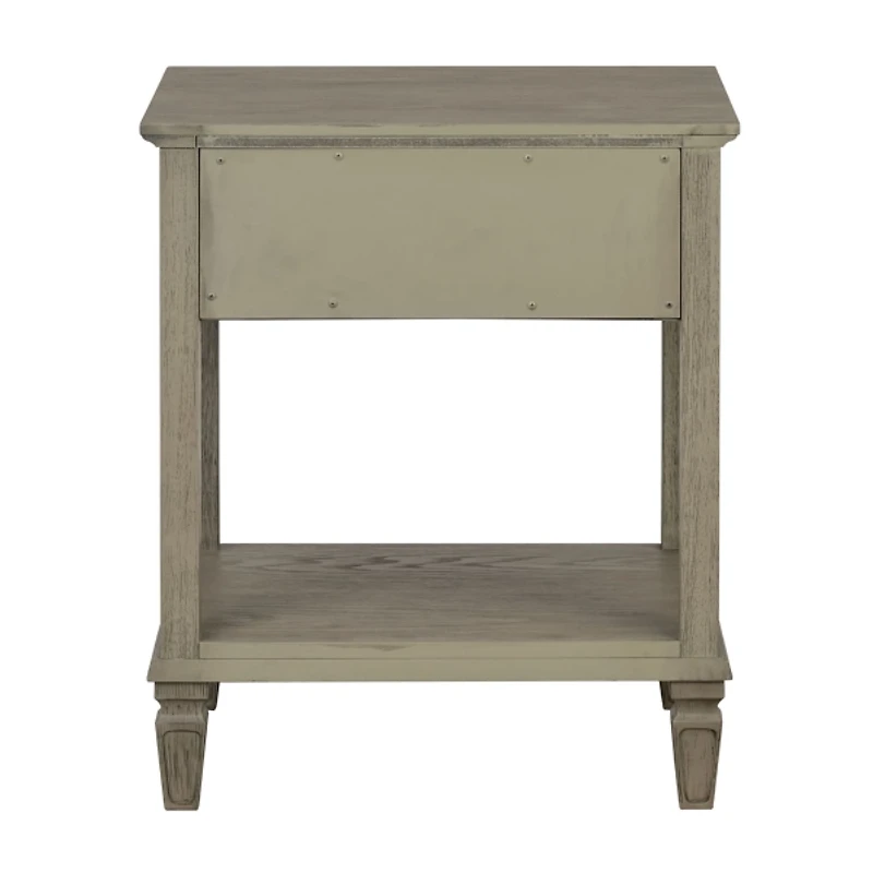 Gray Victoria Wood Nightstand