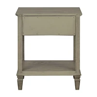 Gray Victoria Wood Nightstand