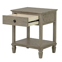 Gray Victoria Wood Nightstand