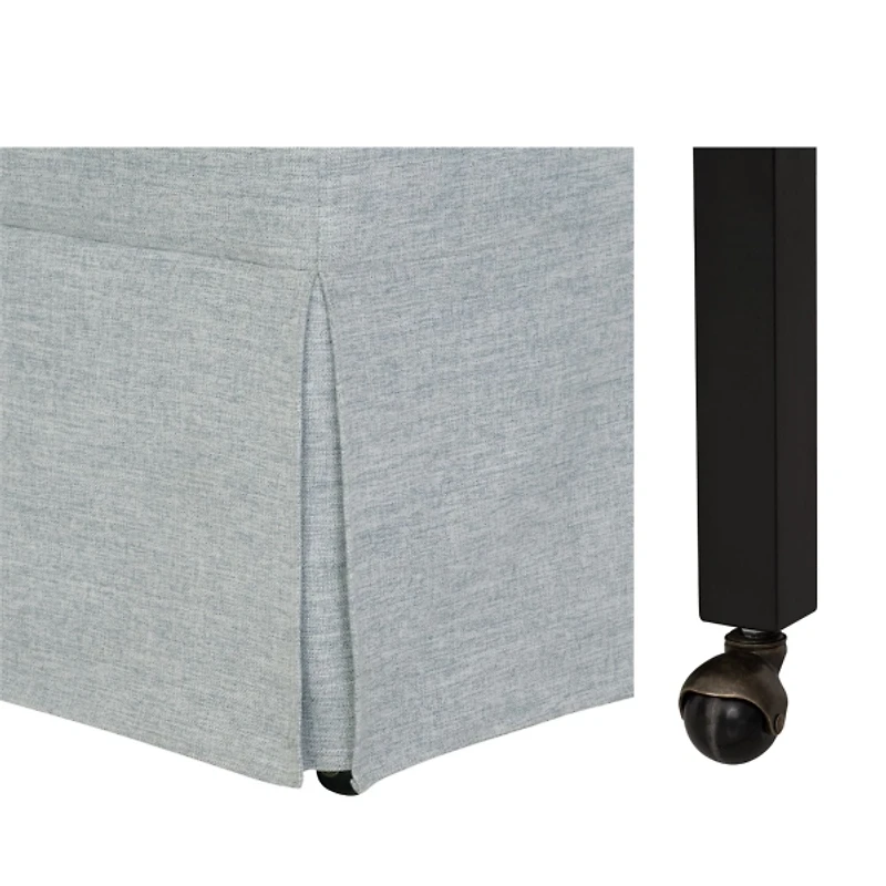 London Skirted Dining Chair with Casters