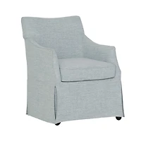 London Skirted Dining Chair with Casters