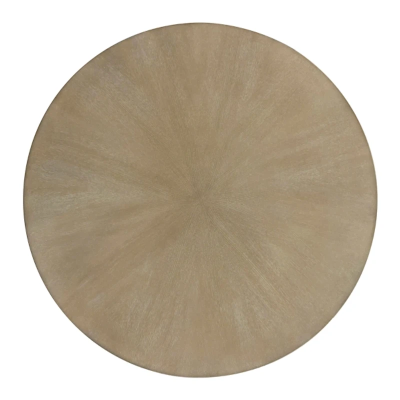 Sadie Graywash Wood Round Coffee Table